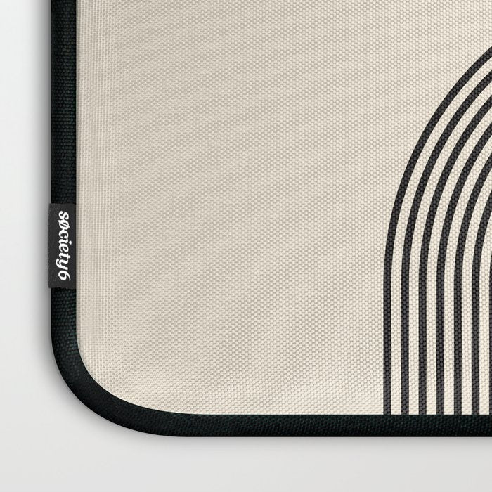 Abstraction_BLACK_DOT_LINE_ART_Minimalism_003C Laptop Sleeve Gallery Image 3