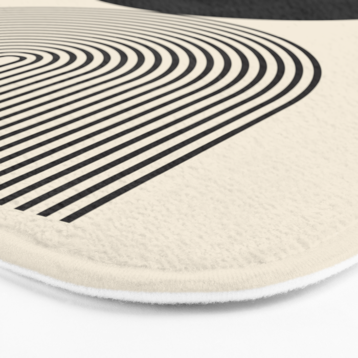 Abstraction_BLACK_DOT_LINE_ART_Minimalism_003C Bath Mat Gallery Image 3