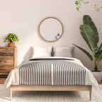 Abstraction_BLACK_DOT_LINE_ART_Minimalism_003C Comforter Gallery Image 3