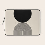 Abstraction_BLACK_DOT_LINE_ART_Minimalism_003C Laptop Sleeve Gallery Image 1