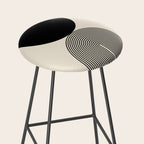 Abstraction_BLACK_DOT_LINE_ART_Minimalism_003C Stool Gallery Image 2