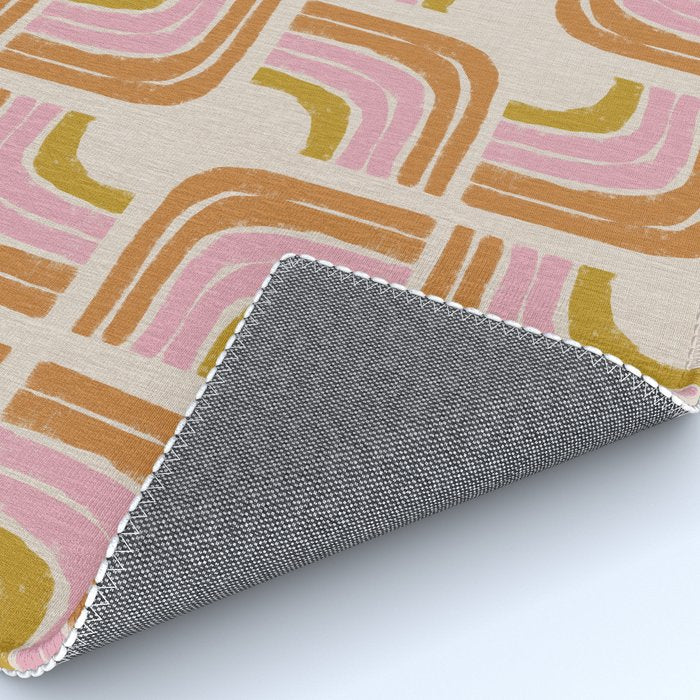 Retro Rainbow Geo - Mid Century Modern Arc Rug Gallery Image 4