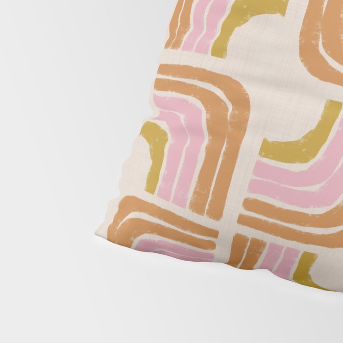 Retro Rainbow Geo - Mid Century Modern Arc Pillow Sham Gallery Image 4