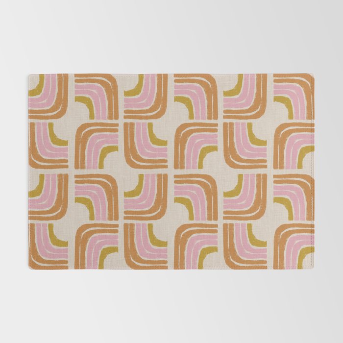Retro Rainbow Geo - Mid Century Modern Arc Rug Gallery Image 2
