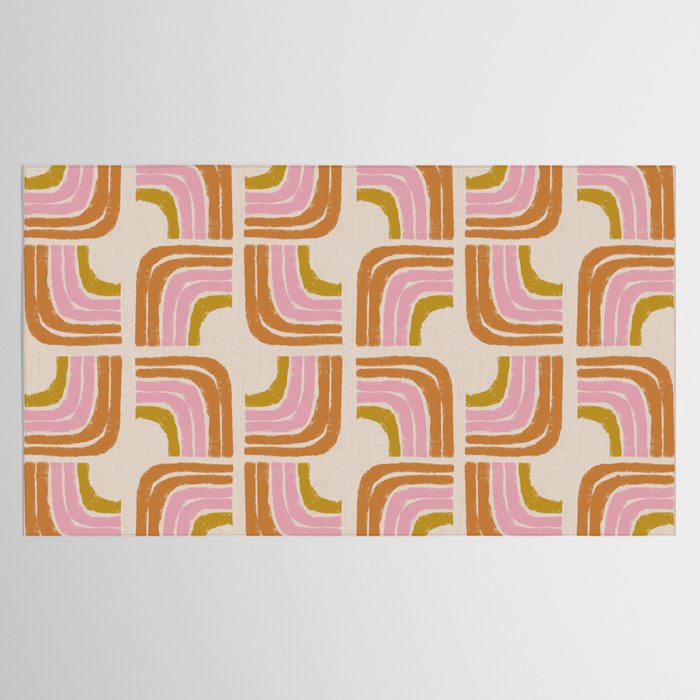 Retro Rainbow Geo - Mid Century Modern Arc Tablecloth Gallery Image 2