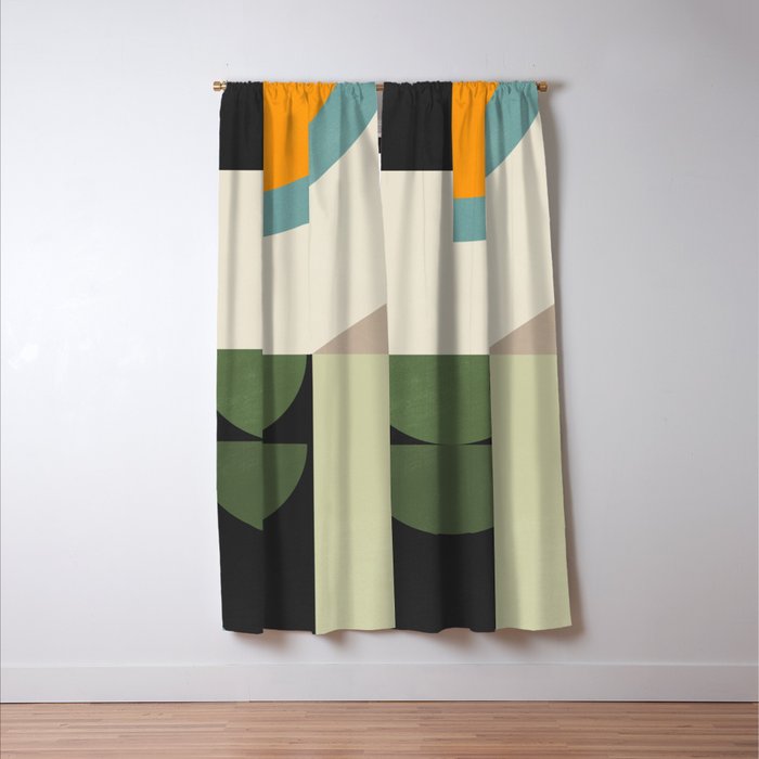 Abstract Geometric Shapes 25 Window Curtain Gallery Image 3