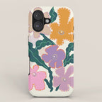 Large Pink  Retro Flowers iPhone Case Gallery Image 1