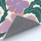 Large Pink  Retro Flowers Rug Gallery Image 4