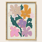 Large Pink  Retro Flowers Serving Tray Gallery Image 1