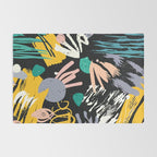 Space Odyssey, Abstract Voyage Journey Travel, Shapes Doodles Drawing Eclectic , Contemporary Planets Rocket Bohemian Rug Gallery Image 2