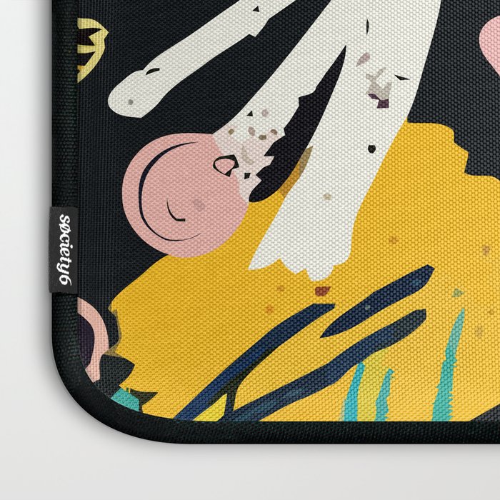 Space Odyssey, Abstract Voyage Journey Travel, Shapes Doodles Drawing Eclectic , Contemporary Planets Rocket Bohemian Laptop Sleeve Gallery Image 3