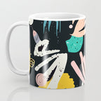 Space Odyssey, Abstract Voyage Journey Travel, Shapes Doodles Drawing Eclectic , Contemporary Planets Rocket Bohemian Coffee Mug Gallery Image 3