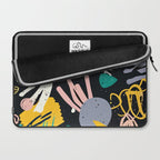 Space Odyssey, Abstract Voyage Journey Travel, Shapes Doodles Drawing Eclectic , Contemporary Planets Rocket Bohemian Laptop Sleeve Gallery Image 2
