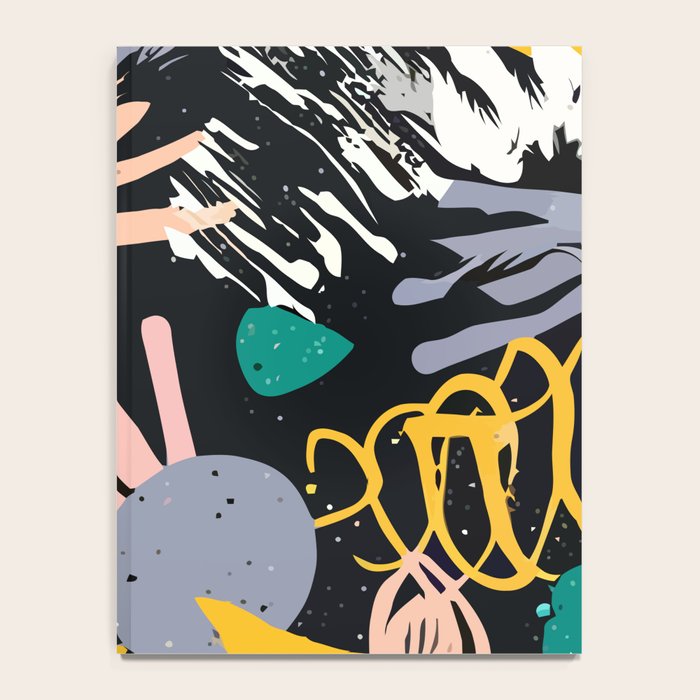Space Odyssey, Abstract Voyage Journey Travel, Shapes Doodles Drawing Eclectic , Contemporary Planets Rocket Bohemian Notebook Gallery Image 4