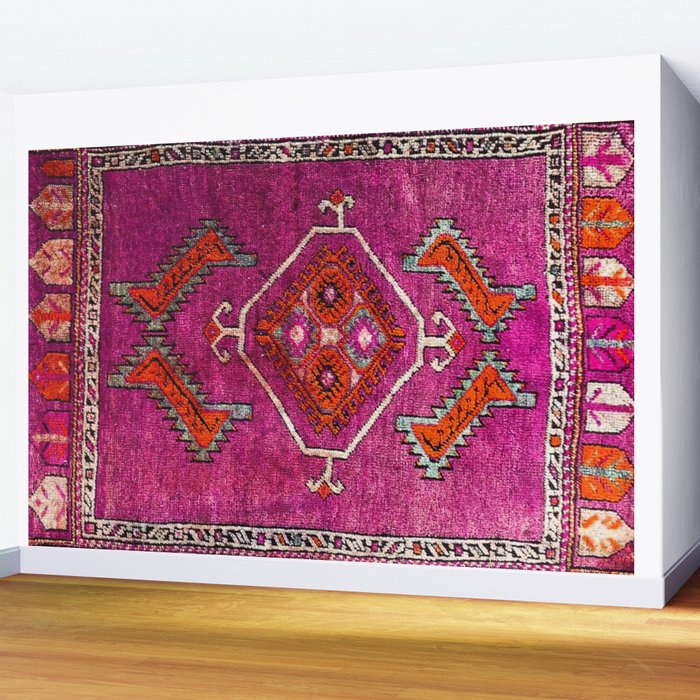 vintage Moroccan carpet Wall Mural Gallery Image 2
