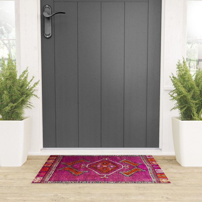 vintage Moroccan carpet Welcome Mat Gallery Image 3
