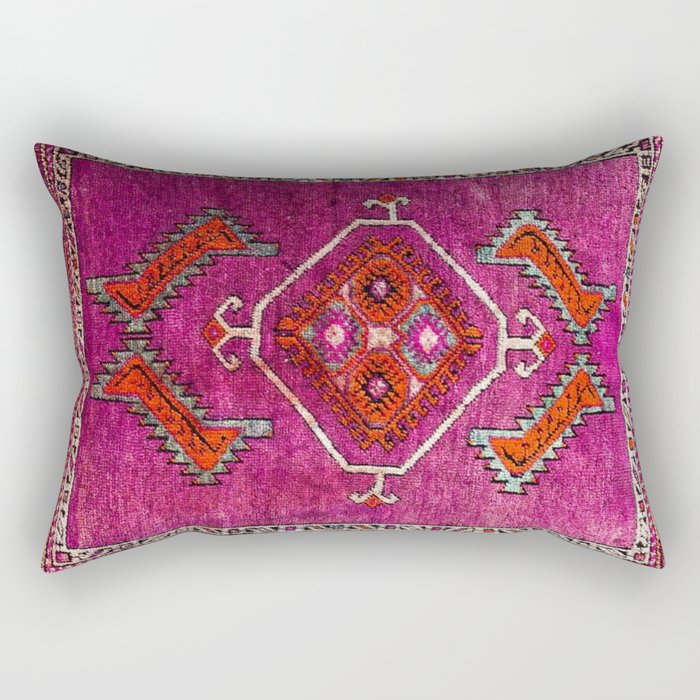 vintage Moroccan carpet Rectangular Pillow Gallery Image 2