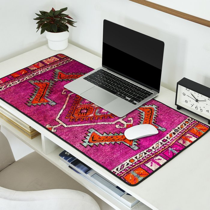 vintage Moroccan carpet Desk Mat Gallery Image 2