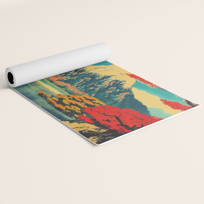 The Red Heart of Yunn - Nature Landscape Yoga Mat Gallery Image 2
