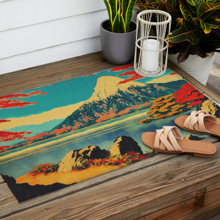 The Red Heart of Yunn - Nature Landscape Outdoor Rug Gallery Image 2
