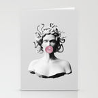 Medusa blowing pink bubblegum bubble II Stationery Card Gallery Image 2