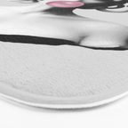 Medusa blowing pink bubblegum bubble II Bath Mat Gallery Image 3