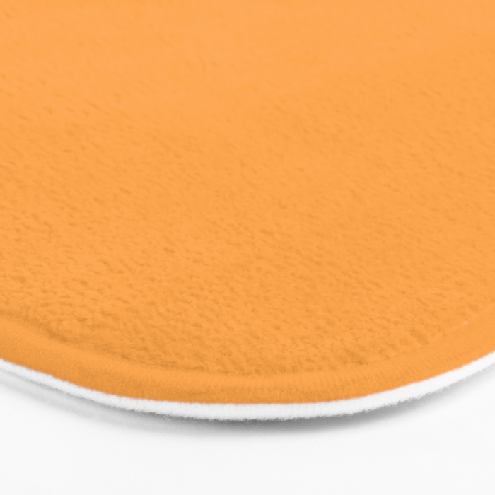 Orange Marigold Solid Colour Bath Mat Gallery Image 3