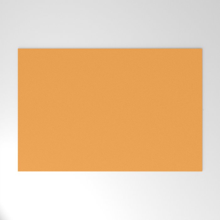 Orange Marigold Solid Colour Welcome Mat Gallery Image 1