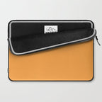Orange Marigold Solid Colour Laptop Sleeve Gallery Image 2