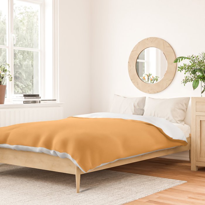 Orange Marigold Solid Colour Duvet Cover Gallery Image 2