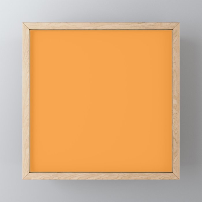 Orange Marigold Solid Colour Mini Art Print Gallery Image 1