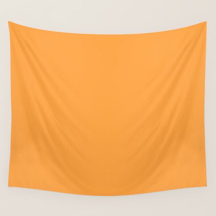Orange Marigold Solid Colour Wall Tapestry Gallery Image 4
