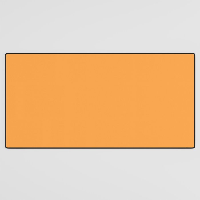 Orange Marigold Solid Colour Desk Mat Gallery Image 3