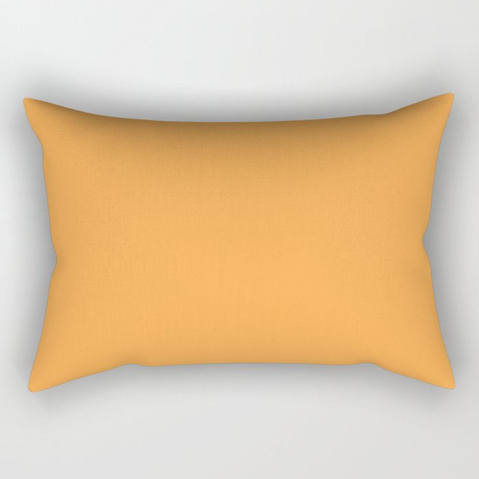 Orange Marigold Solid Colour Rectangular Pillow Gallery Image 2