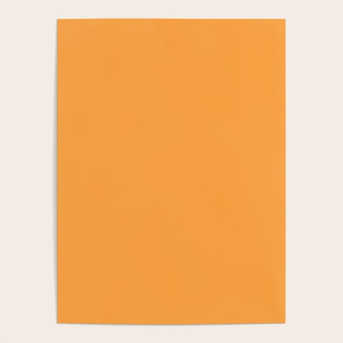 Orange Marigold Solid Colour Poster Gallery Image 1