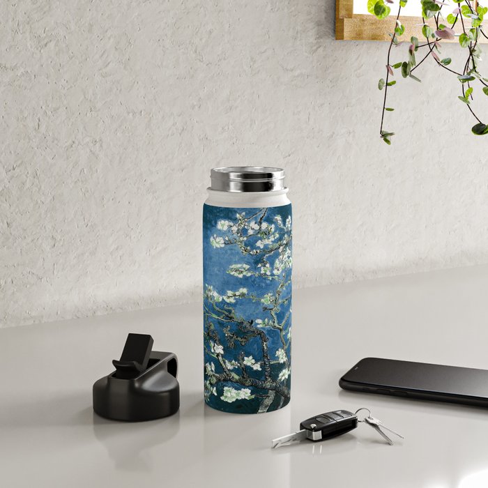 Van Gogh Almond Blossoms : Ocean Blue Art & Home Decor Water Bottle Gallery Image 4