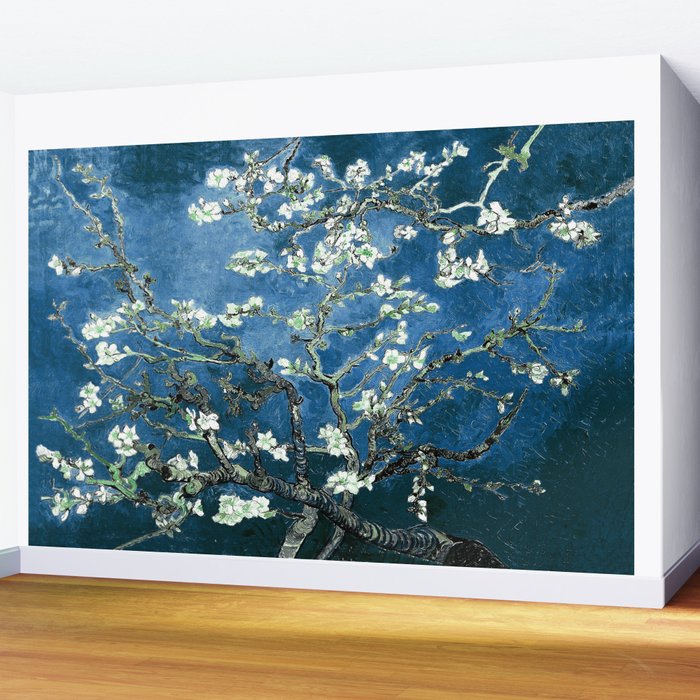 Van Gogh Almond Blossoms : Ocean Blue Art & Home Decor Wall Mural Gallery Image 2