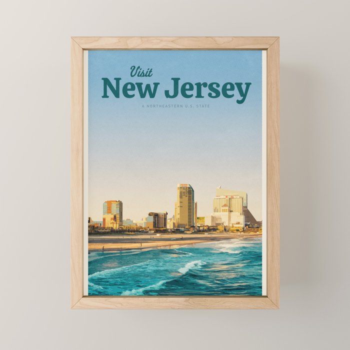 Visit New Jersey Mini Art Print Gallery Image 1