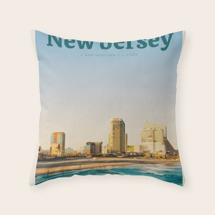 Visit New Jersey Throw Pillow Gallery Image 6