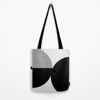 Two Forms - Black and White Abstract Tote Bag Gallery Image 2