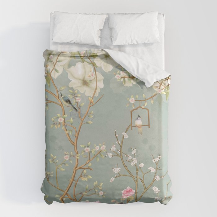 Romantic Chinoiserie Pearl Garden Duvet Cover Gallery Image 6