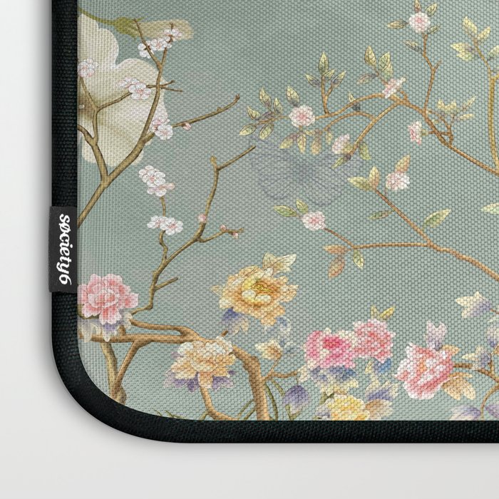Romantic Chinoiserie Pearl Garden Laptop Sleeve Gallery Image 3