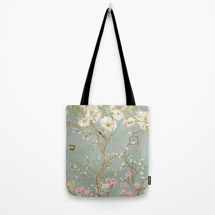 Romantic Chinoiserie Pearl Garden Tote Bag Gallery Image 2