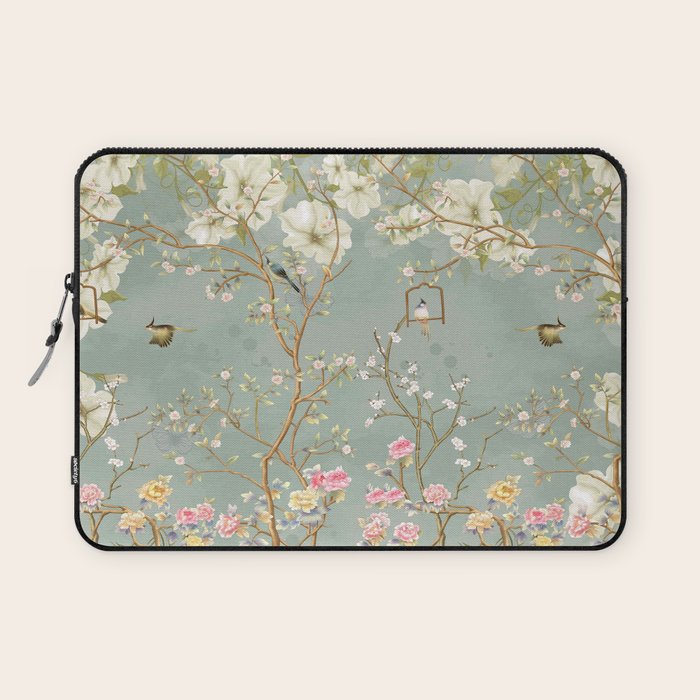 Romantic Chinoiserie Pearl Garden Laptop Sleeve Gallery Image 1