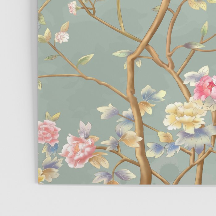 Romantic Chinoiserie Pearl Garden Poster Gallery Image 3