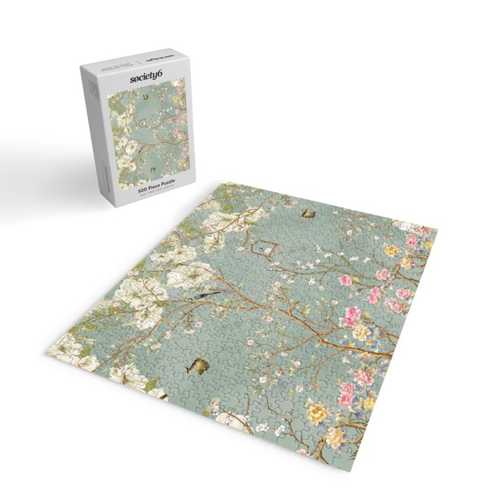 Romantic Chinoiserie Pearl Garden Jigsaw Puzzle Gallery Image 2