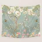 Romantic Chinoiserie Pearl Garden Wall Tapestry Gallery Image 4