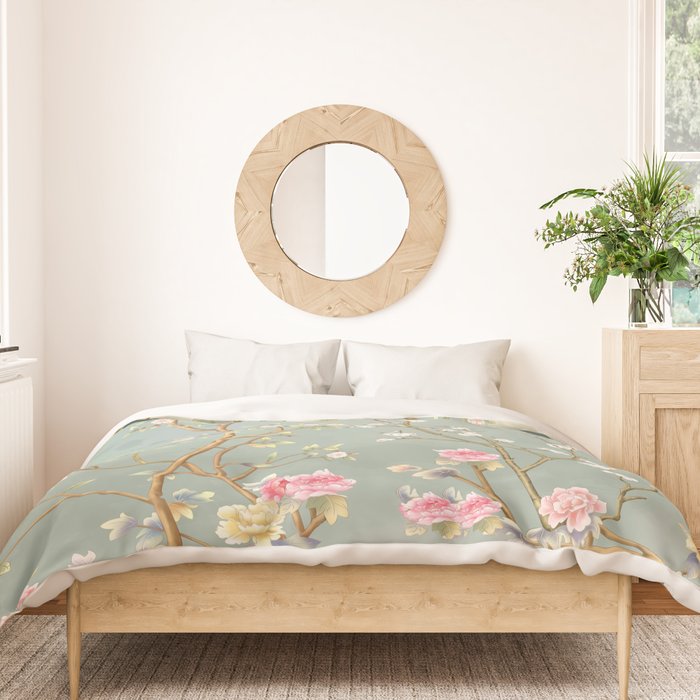 Romantic Chinoiserie Pearl Garden Duvet Cover Gallery Image 3