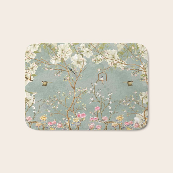 Romantic Chinoiserie Pearl Garden Bath Mat Gallery Image 1