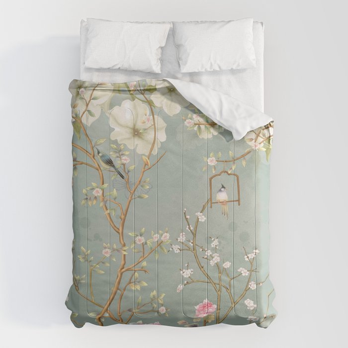 Romantic Chinoiserie Pearl Garden Comforter Gallery Image 1
